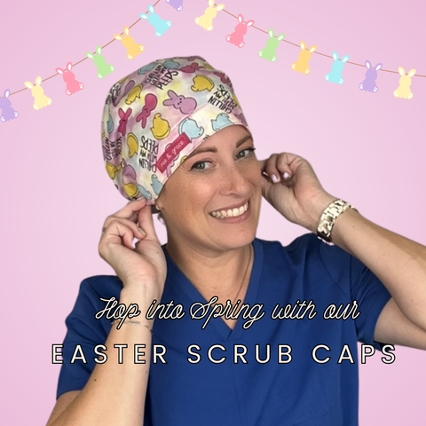 Easter Scrub Caps