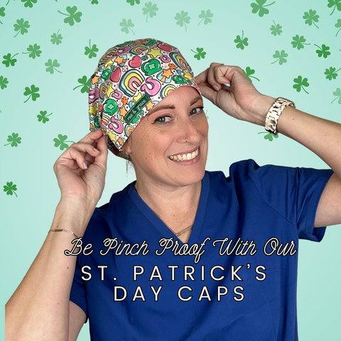 St. Patricks Scrub Caps