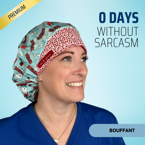 0 Days Without Sarcasm - Scrub Cap - rae & grace - Bouffant