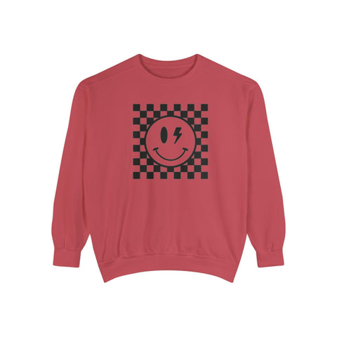 [Retro] Smiley  - Garment-Dyed Sweatshirt