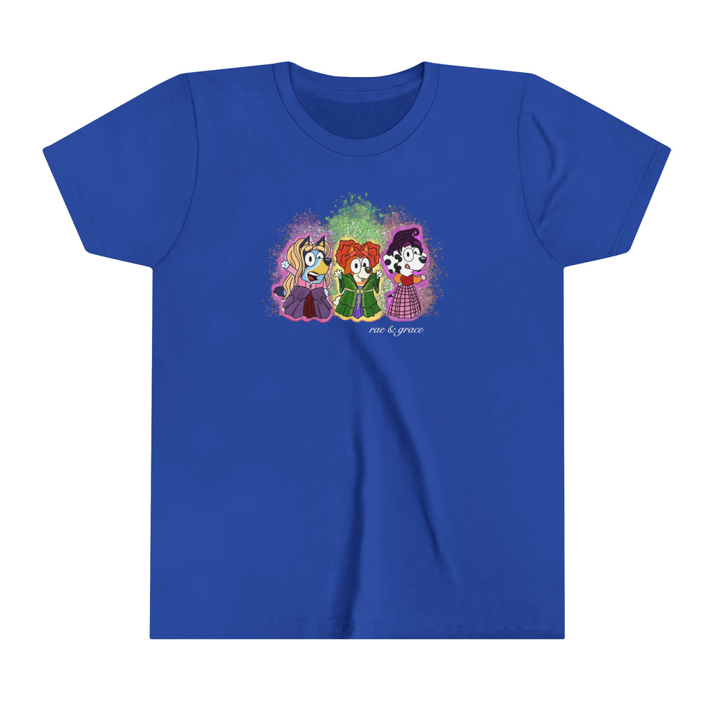 
            
                Load image into Gallery viewer, YOUTH Bluey Hocus Pocus T-shirt
            
        