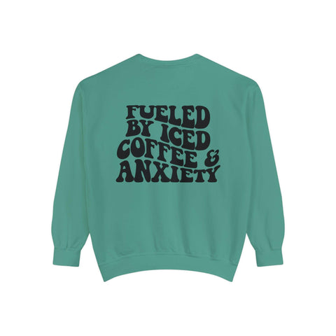 Fueled By Iced Coffee & Anxiety Crewneck Sweatshirt