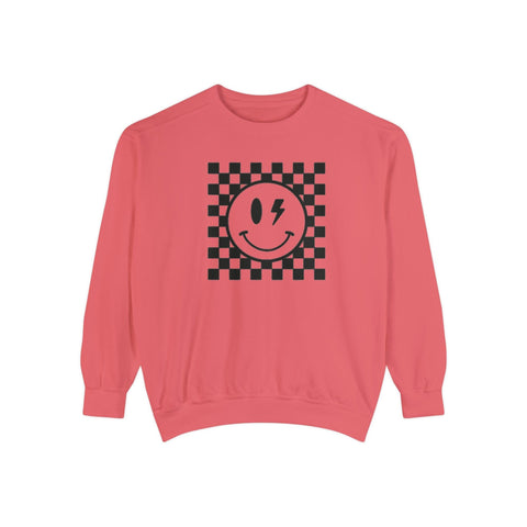 [Retro] Smiley  - Garment-Dyed Sweatshirt