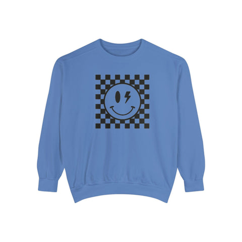 [Retro] Smiley  - Garment-Dyed Sweatshirt