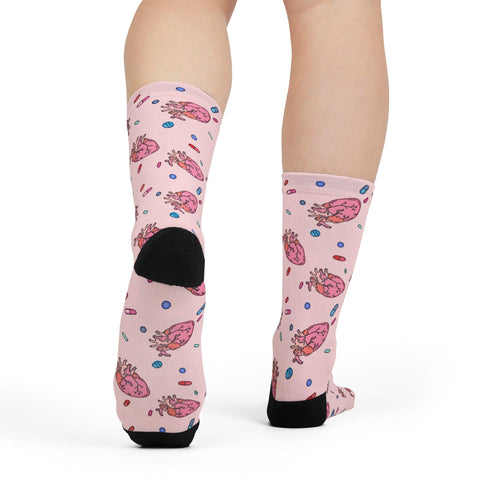 Anatomical Heart + Pills (Crew Socks)