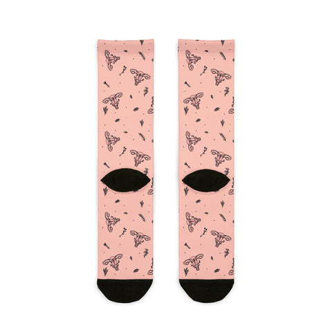 Floral Uterus (Crew Socks)