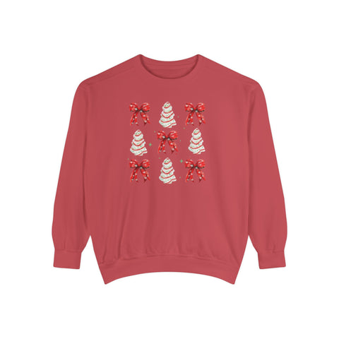 Tree Cakes & Bows - Garment-Dyed Sweatshirt