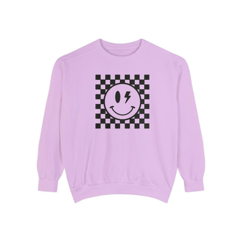 [Retro] Smiley  - Garment-Dyed Sweatshirt