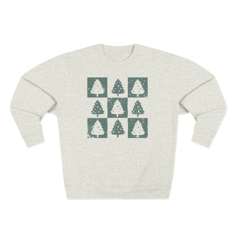 Tree Checkerboard - Unisex Crewneck Sweatshirt