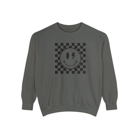 [Retro] Smiley  - Garment-Dyed Sweatshirt