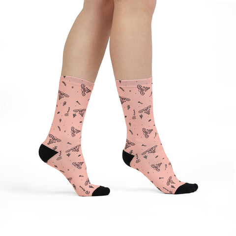 Floral Uterus (Crew Socks)