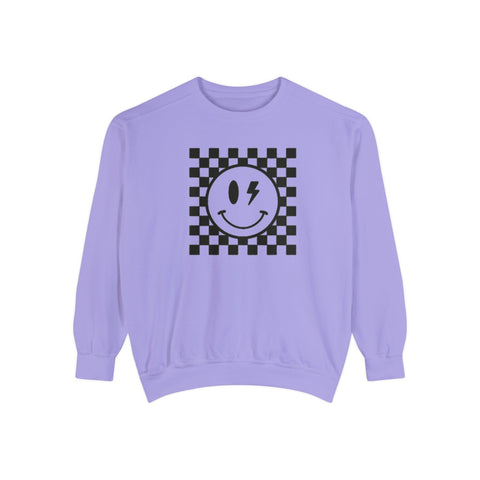 [Retro] Smiley  - Garment-Dyed Sweatshirt