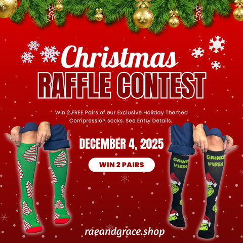 RAFFLE ENTRY - Christmas Compression Sock Bundle [MUST CHECK SMALL BOX TO THE RIGHT]