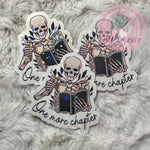 One More Chapter Skeleton - Sticker