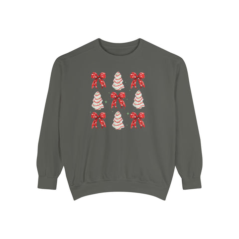 Tree Cakes & Bows - Garment-Dyed Sweatshirt