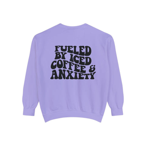 Fueled By Iced Coffee & Anxiety Crewneck Sweatshirt