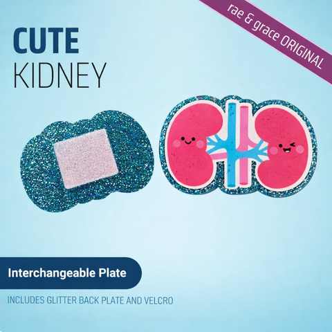 Cute Kidney - Badge Reel - rae & grace - Interchangeable Plate Only