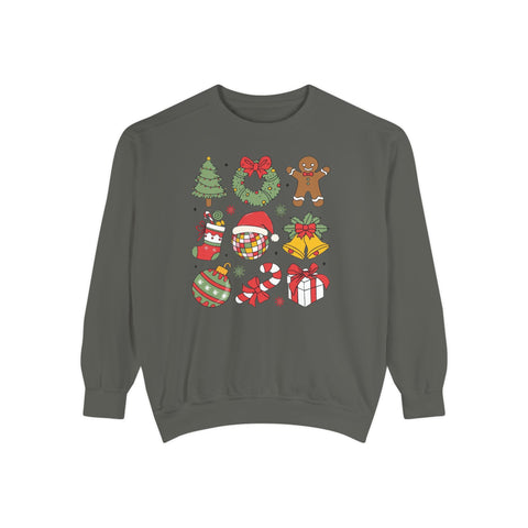 Retro Christmas - Garment-Dyed Sweatshirt