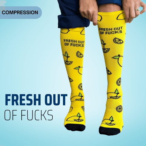 Fresh Out Of Fucks - Compression Sock