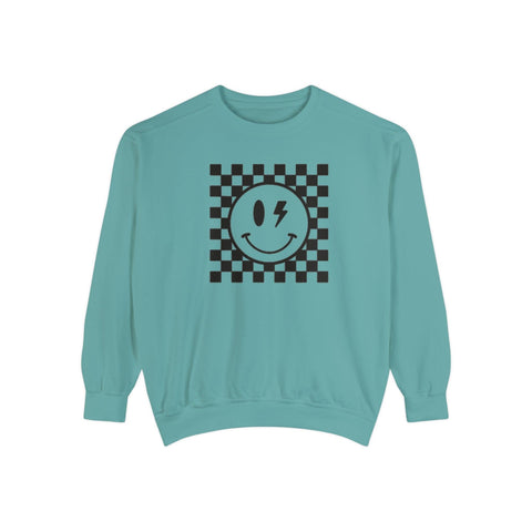 [Retro] Smiley  - Garment-Dyed Sweatshirt