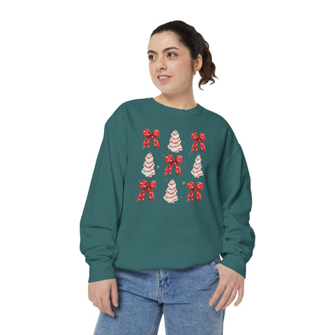 Tree Cakes & Bows - Garment-Dyed Sweatshirt