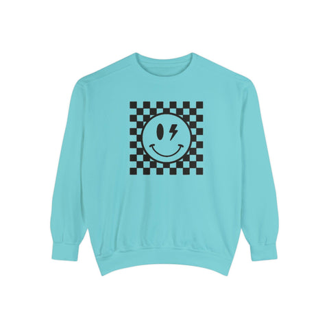 [Retro] Smiley  - Garment-Dyed Sweatshirt