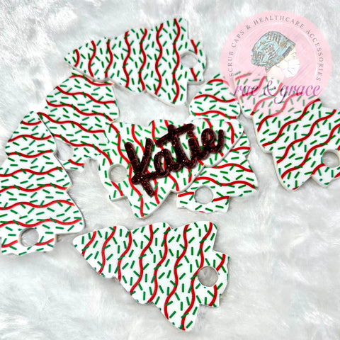 Christmas Tree Cake (Name) Tumbler Tag