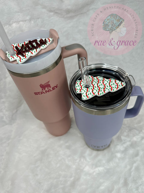 Christmas Tree Cake (Name) Tumbler Tag - rae & grace