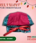 All I Want For Christmas - Scrub Cap - rae & grace - Ponytail - Accent Top