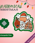 Anatomical Christmas - Badge Reel - rae & grace - Interchangeable Plate Only