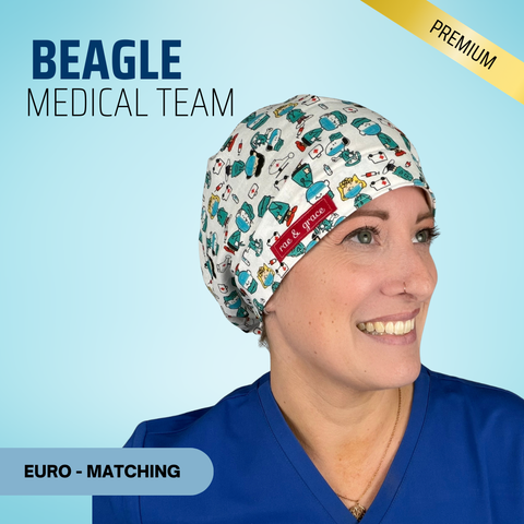Beagle Medical Team - Scrub Cap - rae & grace - Euro - Matching Top