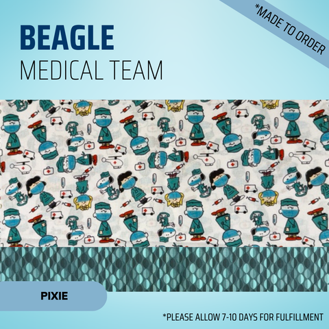 Beagle Medical Team - Scrub Cap - rae & grace - Pixie - *Made to order