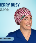 Berry Busy Nurse  - Scrub Cap - rae & grace - Euro - Matching Top