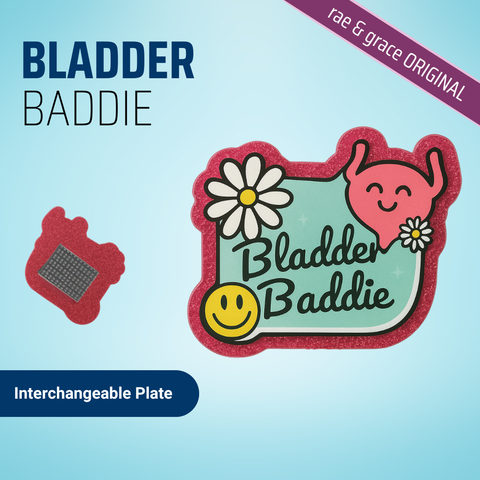 Bladder Baddie - Badge Reel - rae & grace - Interchangeable Plate Only