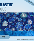 Blastin' Blue {Blue Fireworks} - Scrub Cap - rae & grace - Pixie - Made to order Please allow 7-10 days for fulfillment.