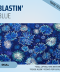 Blastin' Blue {Blue Fireworks} - Scrub Cap - rae & grace - Skull Cap - Made to order Please allow 7-10 days for fulfillment.