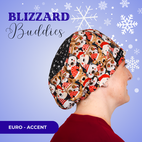Blizzard Buddies - Scrub Cap - rae & grace - Euro - Accent Top