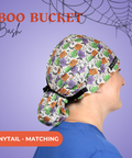 Boo Bucket Bash - Scrub Cap - rae & grace - Ponytail - Matching Top