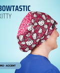 Bowtastic Kitty - Scrub Cap - rae & grace - Euro - Accent Top