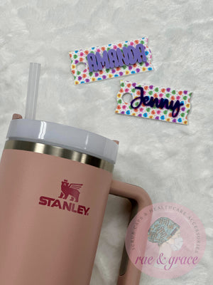 Candy Heart Printed Personalized (Name) - Tumbler Tag