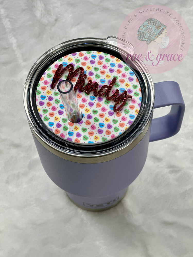 
            
                Load image into Gallery viewer, Candy Heart Personalized (Name) - Tumbler Tag
            
        