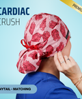 Cardiac Crush - Scrub Cap - rae & grace - Ponytail - Matching Top