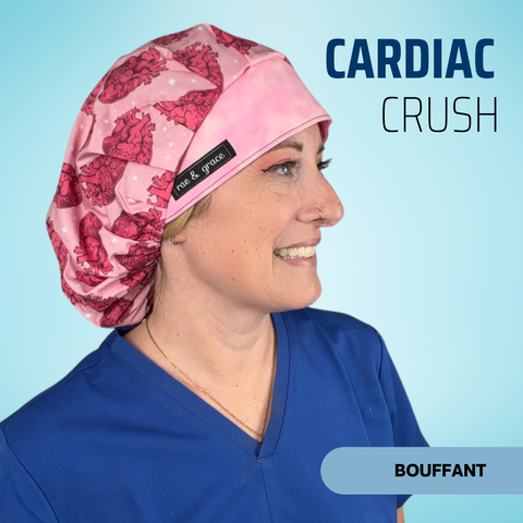 Cardiac Crush - Scrub Cap - rae & grace - Bouffant