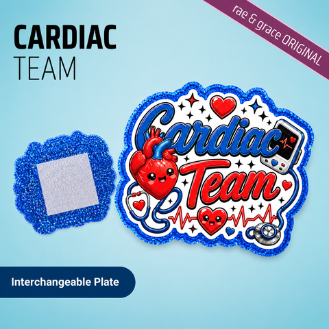 Cardiac Team - Badge Reel - rae & grace - Interchangeable Plate Only
