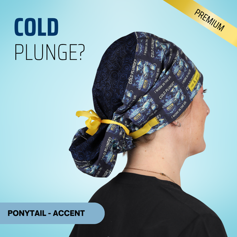 Cold Plunge - Scrub Cap - rae & grace - Ponytail - Accent Top