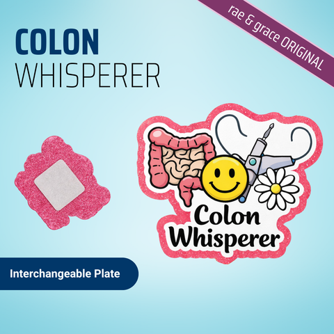 Colon Whisperer - Badge Reel - rae & grace - Interchangeable Plate Only