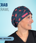 Crab Crawl - Scrub Cap - rae & grace - Euro - Matching Top