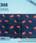Crab Crawl - Scrub Cap - rae & grace - Skull Cap - *Made to order