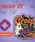 Creep it Real - Cute - Badge Reel - rae & grace - Interchangeable Plate Only