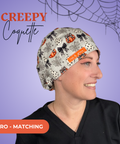 Creepy Coquette - Scrub Cap - rae & grace - Euro - Matching Top
